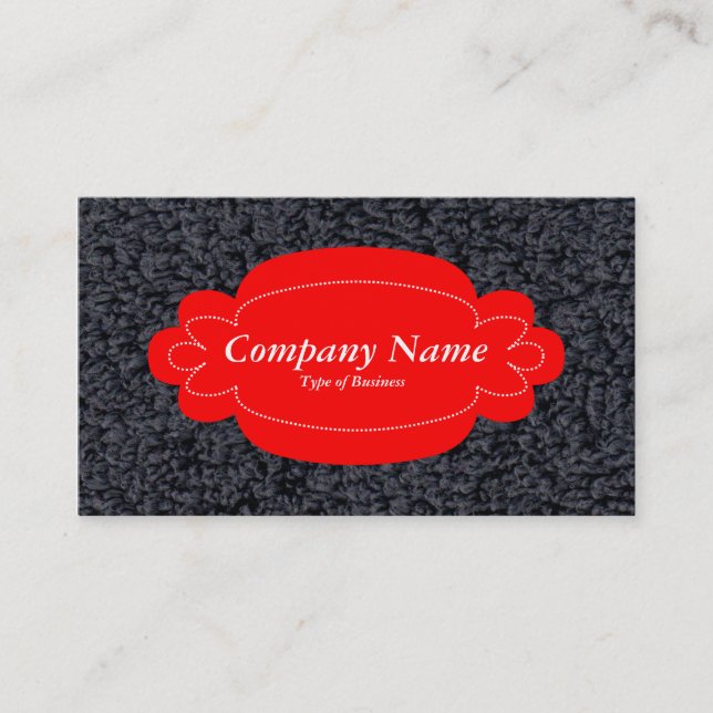 Tarjeta De Visita Panel decorativo 01 - Rojo - Alfombra Wooly (Anverso)