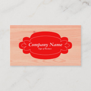 Tarjeta De Visita Panel decorativo 01 - Rojo - Madera