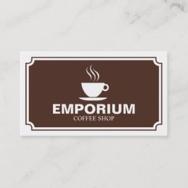 Tarjeta De Visita Panel elegante - Café 4C2A1E (cáscara de huevo)