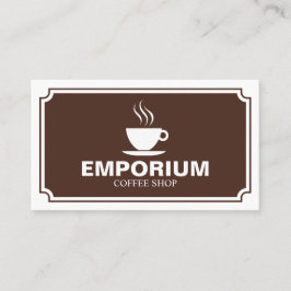 Tarjeta De Visita Panel elegante - Café 4C2A1E (cáscara de huevo)