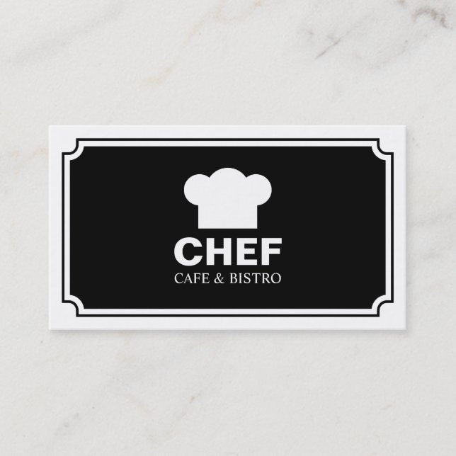 Tarjeta De Visita Panel elegante - Negro (Anverso)