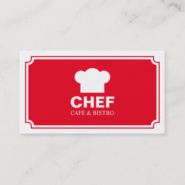 Tarjeta De Visita Panel elegante - Rojo (Anverso)