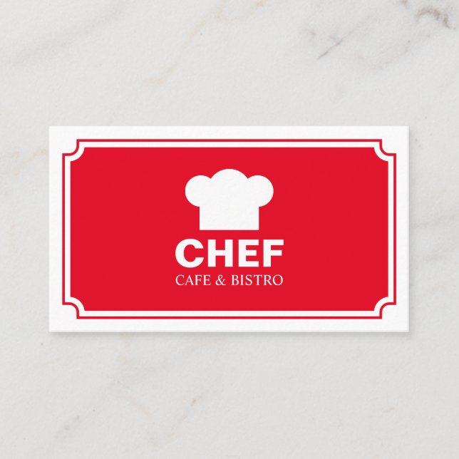 Tarjeta De Visita Panel elegante - Rojo (Anverso)