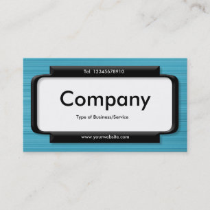 Tarjeta De Visita Panel elegante - Textura azul claro cepillado