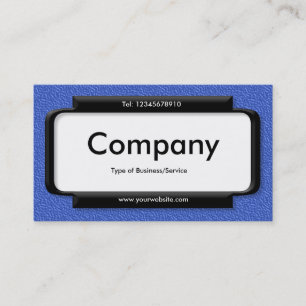 Tarjeta De Visita Panel elegante - Textura azul Grabado en relieve