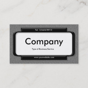 Tarjeta De Visita Panel elegante - Textura Grabado en relieve gris m