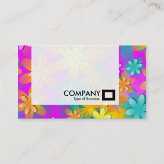 Tarjeta De Visita Panel - Flores coloridas