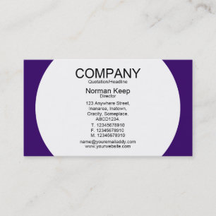 Tarjeta De Visita Panel redondo - Blanco con morado oscuro 330066