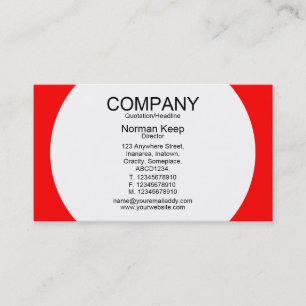 Tarjeta De Visita Panel redondo - Blanco con rojo FF000