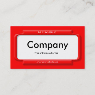 Tarjeta De Visita Panel rojo elegante - Rojo (FF0000)