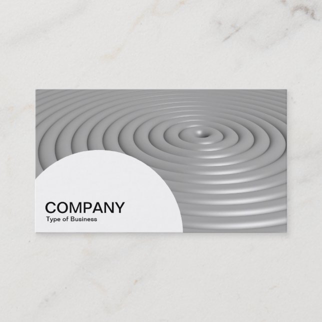 Tarjeta De Visita Panel Semicircular - Anillos Concéntricos - Gris (Anverso)