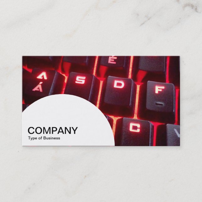 Tarjeta De Visita Panel semicircular: teclado brillante (Anverso)