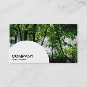 Tarjeta De Visita Panel semicírculo - Árbol cerca de un río
