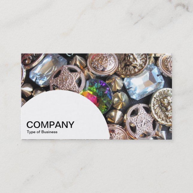 Tarjeta De Visita Panel semicírculo - Cama de margaritas amarillas (Anverso)