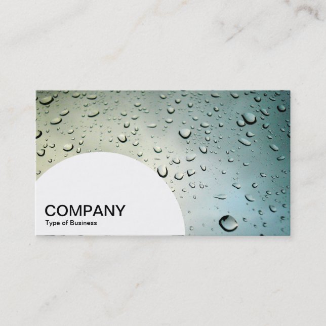 Tarjeta De Visita Panel semicírculo - Lluvia en mi ventana (Anverso)