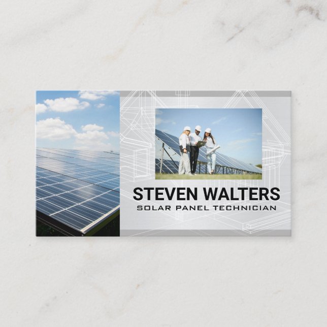 Tarjeta De Visita Panel Solar | Técnicos de Energía (Anverso)
