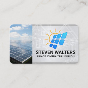 Tarjeta De Visita Panel Solar   Tecnología de IA 