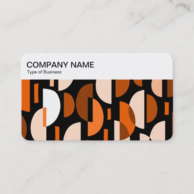 Tarjeta De Visita Panel superior - Modelo Crescent 010921 - Naranja (Anverso)