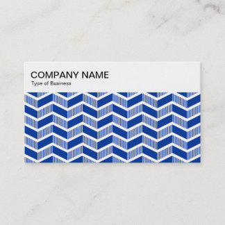 Tarjeta De Visita Panel superior - Patrón Chevron - Negocio azul de 