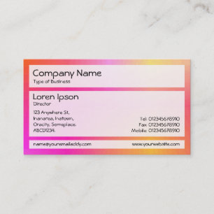 Tarjeta De Visita Paneles 02 - Naranja y Mist magenta