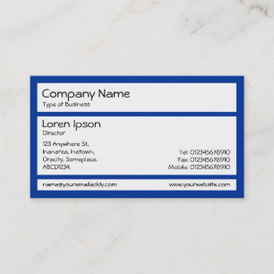 Tarjeta De Visita Paneles - Azul marino