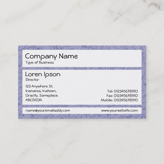 Tarjeta De Visita Paneles - Blue Gray Stucco (Anverso)