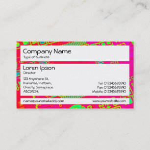 Tarjeta De Visita Paneles - Circulación abstracta colorida