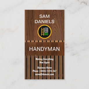 Tarjeta De Visita Paneles de cereales de madera creativa Handyman