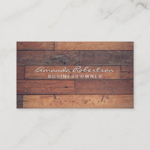 Tarjeta De Visita Paneles de madera