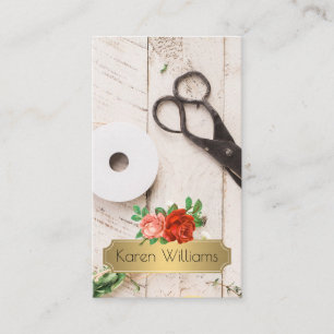 Tarjeta De Visita Paneles de madera   Florist Shears