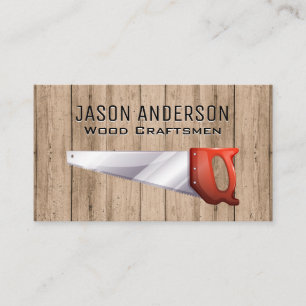Tarjeta De Visita Paneles de madera   Hand Saw