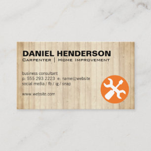 Tarjeta De Visita Paneles de madera   Herramientas de controlador de