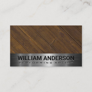 Tarjeta De Visita Paneles de madera   Metal