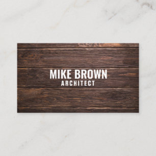 Tarjeta De Visita "Paneles de madera" personalizados (americano)