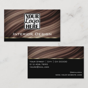 Tarjeta De Visita Paneles de textura de madera Logo de grano de made