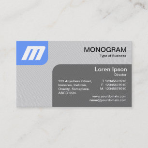 Tarjeta De Visita Paneles MonoGram v2 - Azul y gris del bebé