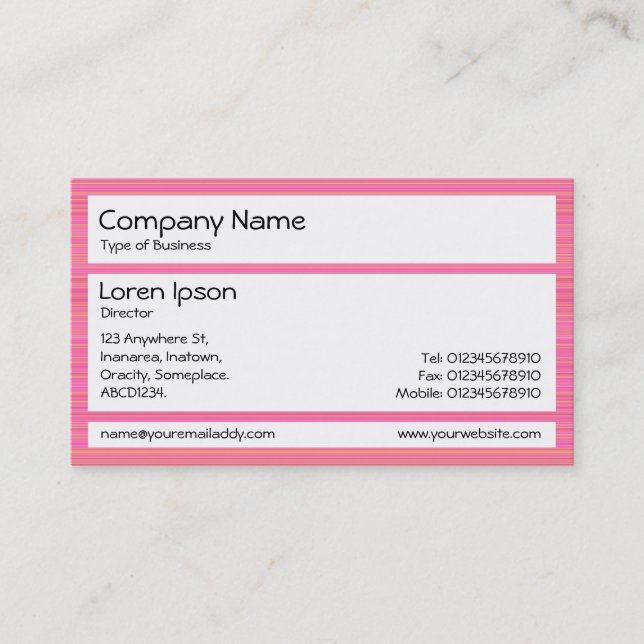 Tarjeta De Visita Paneles - Pintura rosa (Anverso)
