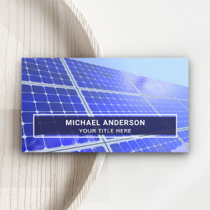 Tarjeta De Visita Paneles Solares de Energía Renovable Moderna