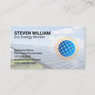 Tarjeta De Visita Paneles Solares   Energía   Técnico