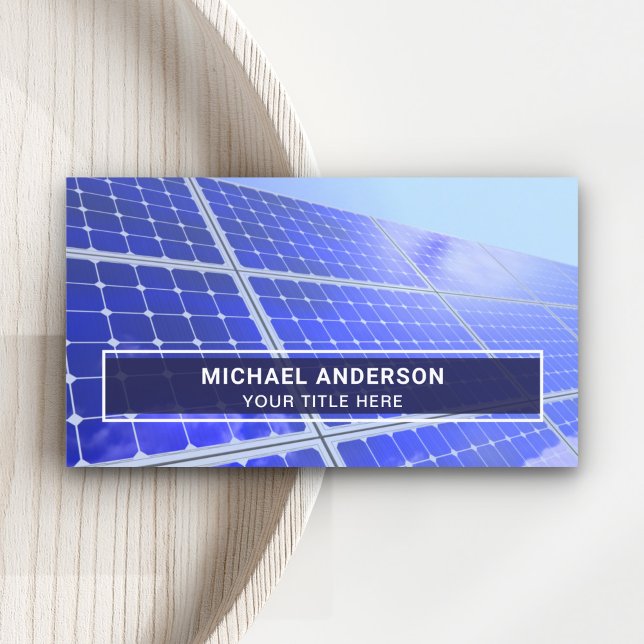 Tarjeta De Visita Paneles solares modernos de energía renovable (Subido por el creador)