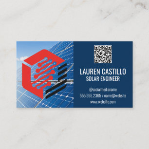 Tarjeta De Visita Paneles solares y energía tecnológica