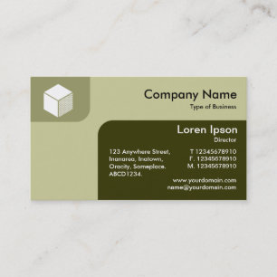 Tarjeta De Visita Paneles - Sombras de caqui y olivo