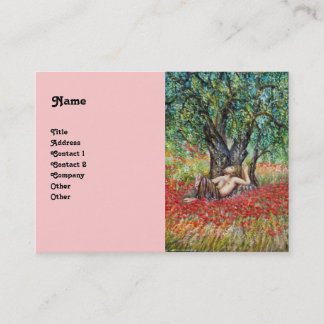 TARJETA DE VISITA PANO, ÁRBOL DE OLIVA Y CAMPOS DE POBRE