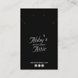 Tarjeta De Visita Panorama moderno y pantalla de joyas de collar neg