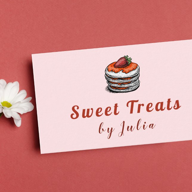 Tarjeta De Visita Panqueques modernos Personalizado postre pasteles  (Subido por el creador)