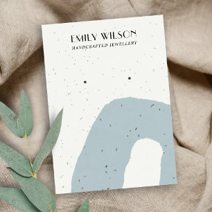 TARJETA DE VISITA PANTALLA ABSTRACTA AZUL GRIS CERAMIC STUD EARRING