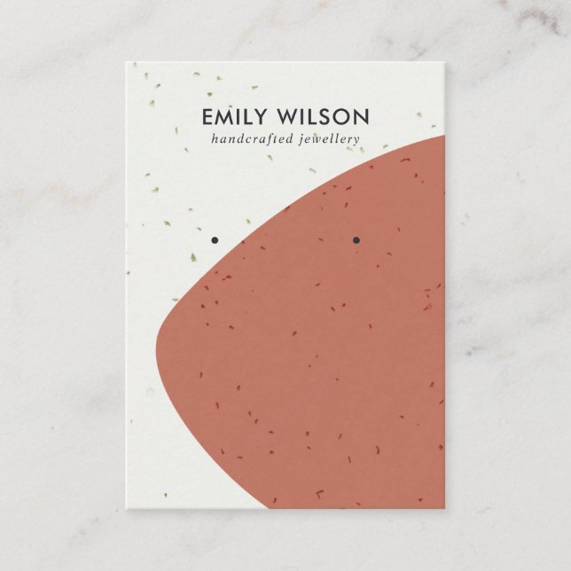 TARJETA DE VISITA PANTALLA ABSTRACTA DE OLA DE OLEO DE RUST CERAMIC (Anverso)