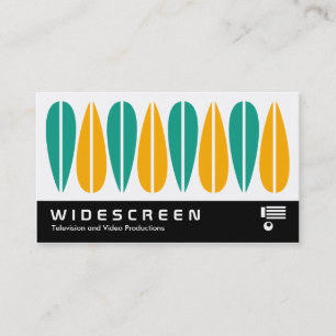 Tarjeta De Visita Pantalla ancha 0450 - Hojas retro 01