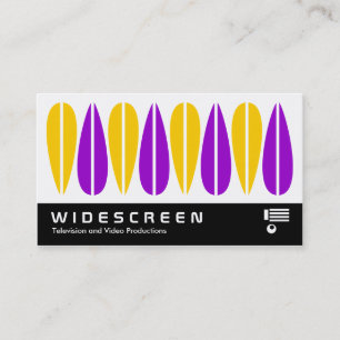 Tarjeta De Visita Pantalla ancha 0458 - Hojas retro 08