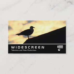 Tarjeta De Visita Pantalla ancha 0475 - Atardecer de gaviota de aren